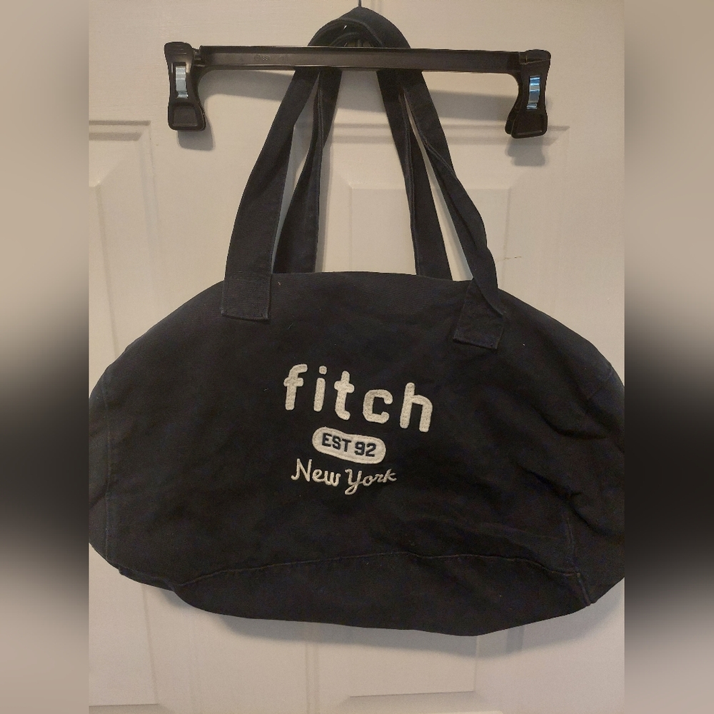 dark blue abercrombie & fitch small duffle vintage